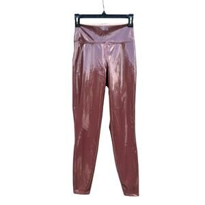 NWT HEROINE SPORT Blade Legging Patent Shine Mocha Brown XS
